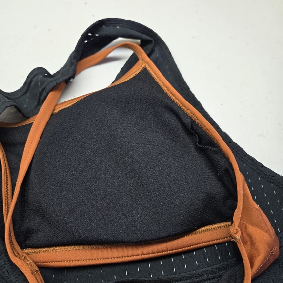 Nike Women Sports Bra Large Black Swim Wireless Racerback Tank Mesh - Picture 8 of 12